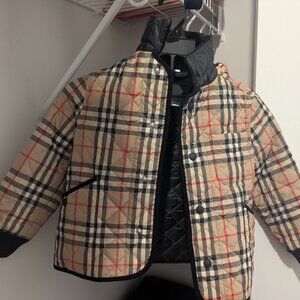 Classic Burberry check quilted jacket – beige